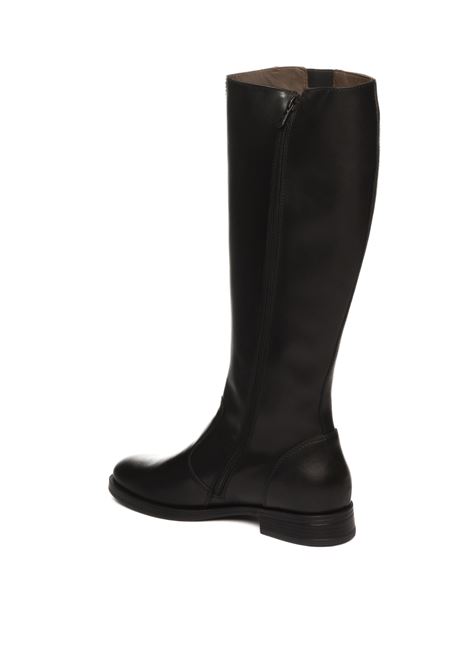 Black leather boot NERO GIARDINI | 411700GUANTO-100